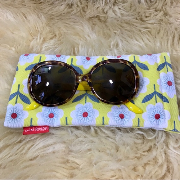 Mini Boden Other - Mini boden girl's sunglasses tortoise yellow round